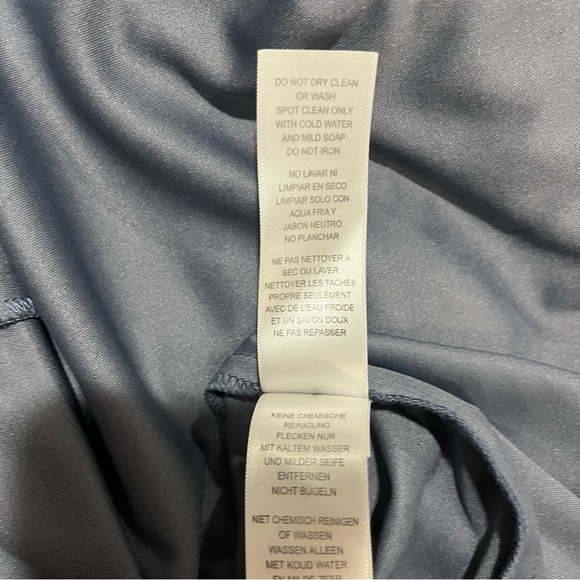 Adrianna Papell One Shoulder Beaded Dress Gray Size 4 Wedding Mother Of Bride - Picture 10 of 11